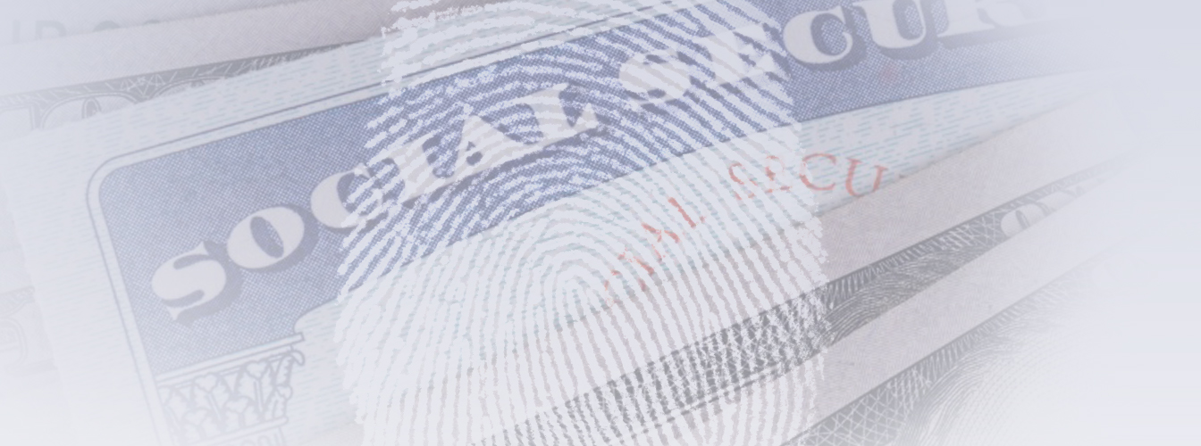 thumbprint over social security card